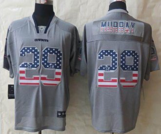 Nike Dallas Cowboys #29 DeMarco Murray Grey NFL Elite USA Flag Fashion Jersey