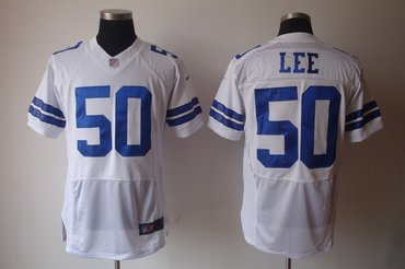 Nike nfl dallas cowboy 50 sean lee white jerseys (elite)