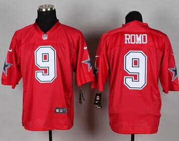 New Dallas Cowboys #9 Tony Romo Red NFL Elite QB Practice Jersey