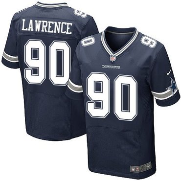 2014 NFL Draft Dallas Cowboys #90 Demarcus Lawrence Navy Blue Elite Jersey