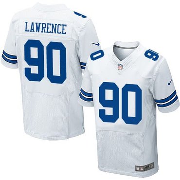 2014 NFL Draft Dallas Cowboys #90 Demarcus Lawrence White Elite Jersey