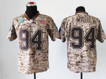 NEW Dallas Cowboys #94 DeMarcus Ware Camo NFL Elite USMC Jersey(USA)