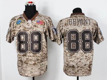 NEW Dallas Cowboys #88 Dez Bryant Camo NFL Elite USMC Jersey(USA)