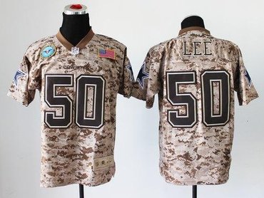 NEW Dallas Cowboys #50 Sean Lee Camo NFL Elite USMC Jersey(USA)