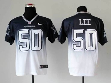 NEW Dallas Cowboys 50 Sean Lee Blue White Drift Fashion II Elite NFL Jerseys