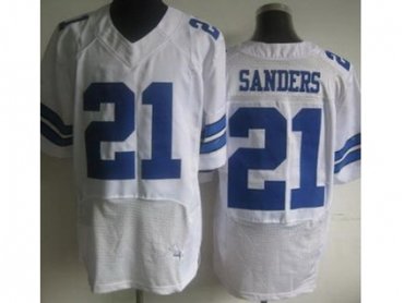 NEW Dallas Cowboys #21 Deion Sanders White Jerseys(Elite)