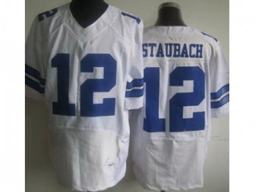 NEW Dallas Cowboys #12 R Staubach White Jerseys(Elite)