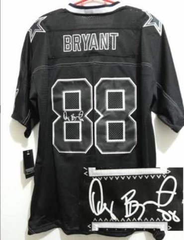 NEW Signed Elite Dallas Cowboys 88 Dez Bryant Lights out Black