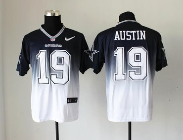 NEW Dallas Cowboys 19 Miles Austin Blue White Drift Fashion II Elite NFL Jerseys