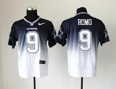 NEW Dallas Cowboys 9 Tony Romo Blue White Drift Fashion II Elite NFL Jerseys