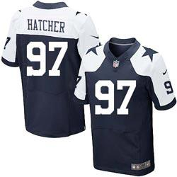 NEW Dallas Cowboys #97 Jason Hatcher Navy Blue Throwback Alternate NFL Jersey(Elite)