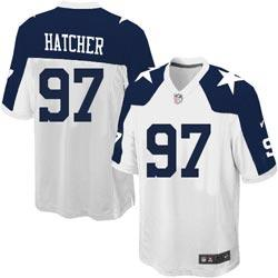 NEW Dallas Cowboys #97 Jason Hatcher White Throwback Alternate NFL Jersey(Game)