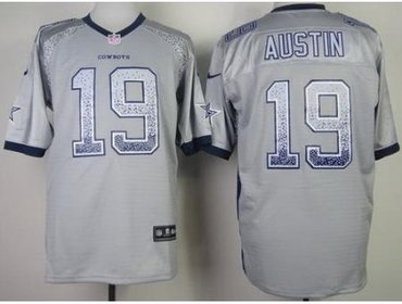 NEW Dallas Cowboys 19 Miles Austin Grey Drift Fashion Elite NFL Jerseys