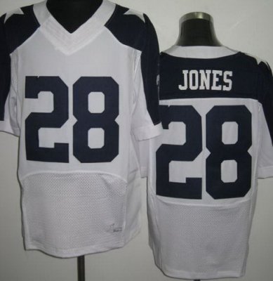 NEW NFL Dallas Cowboys 28# Felix Jones White Thankgivings Jerseys(Elite)