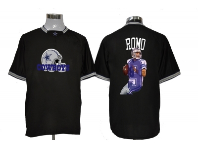 NEW Dallas Cowboys #9 Tony Romo black jerseys(all-star fashion)