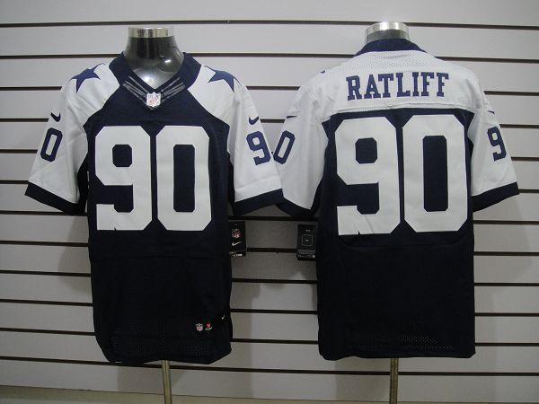 2012 NEW Dallas Cowboys 90 Ratliff Blue Jerseys Thankgivings(Elite)