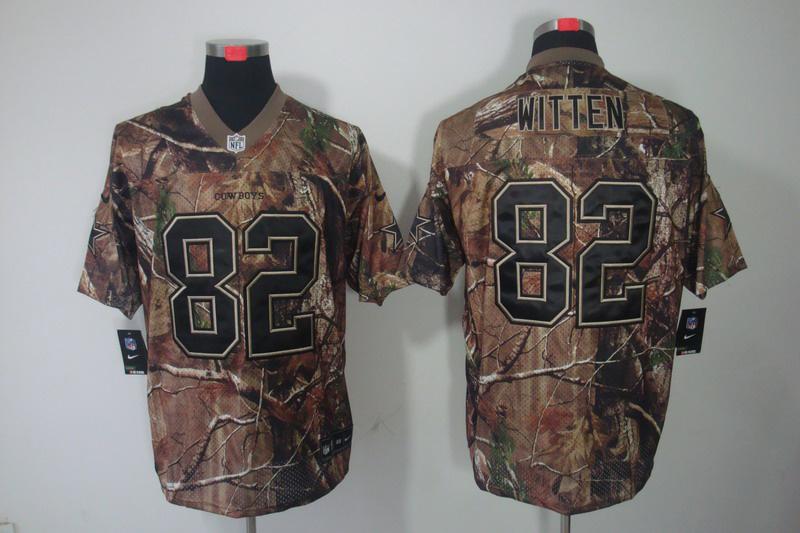 NEW Dallas Cowboys 82 Jason Witten Camo Realtree NFL Jerseys(Elite)