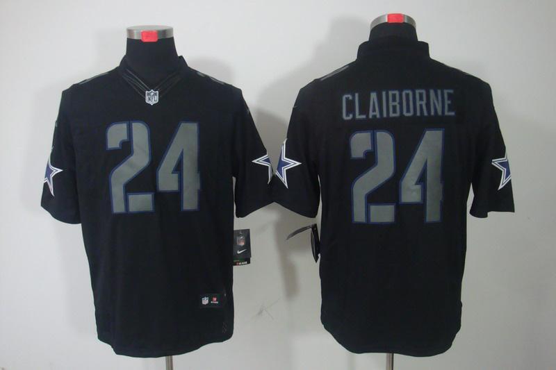 2012 NEW NFL Dallas Cowboys 24 Morris Claiborne Black Jerseys (Impact Limited)