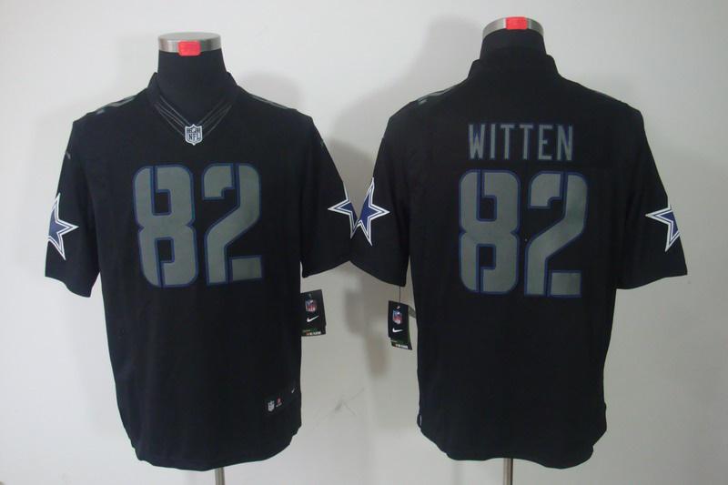 2012 NEW NFL Dallas Cowboys 82 Jason Witten Black Jerseys (Impact Limited)