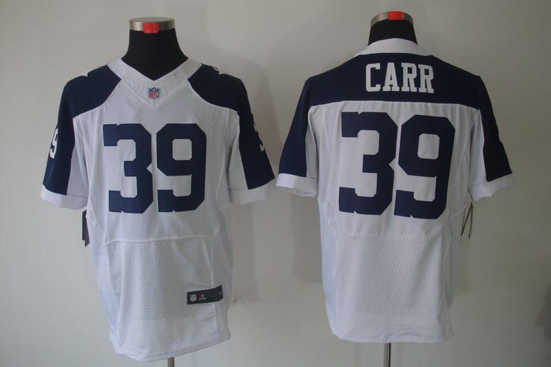 2012 NEW Dallas Cowboys 39 Brandon Carr White Jerseys Thankgivings (Elite)