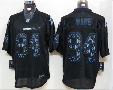 2012 NEW NFL Dallas Cowboys 94 DeMarcus Ware Lights Out Black Elite Jerseys