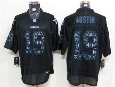 2012 NEW NFL Dallas Cowboys 19 Miles Austin Lights Out Black Elite Jerseys