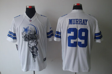 2012 NEW NFL Dallas Cowboys 29 DeMarco Murray White Jerseys (Helmet Tri-Blend Limited)