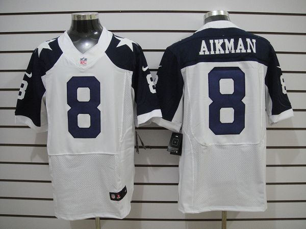 2012 NEW NFL Dallas Cowboys 8 Troy Aikman White Jerseys Thankgivings (Elite)