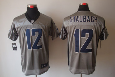 2012 NEW NFL Dallas Cowboys 12 R Staubach Grey Shadow Jerseys