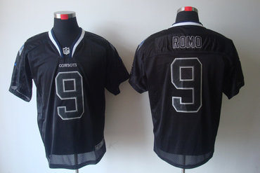 2012 NEW NFL Dallas Cowboys 9 Tony Romo Lights Out Black Elite Jerseys