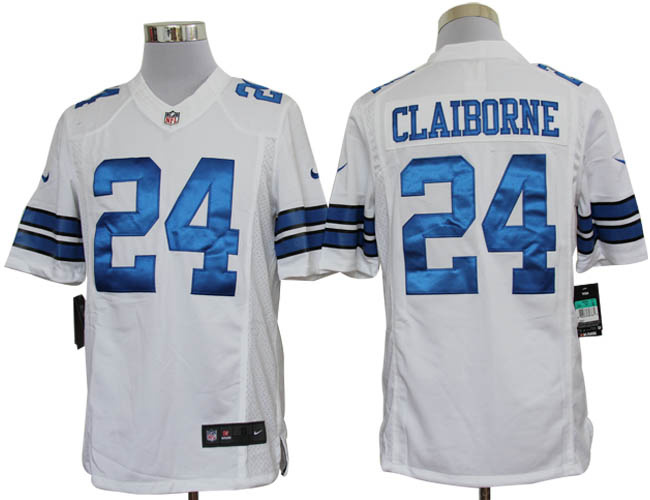 2012 NEW NFL Dallas Cowboys 24 Morris Claiborne White Jerseys (Limited)