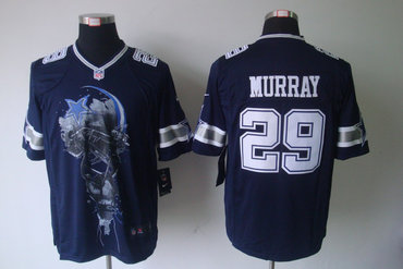 2012 NEW NFL Dallas Cowboys 29 DeMarco Murray Blue Jerseys (Helmet Tri-Blend Limited)