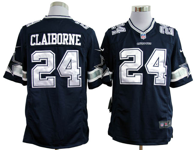 2012 NEW NFL Dallas Cowboys 24 Morris Claiborne Blue Jerseys (Limited)