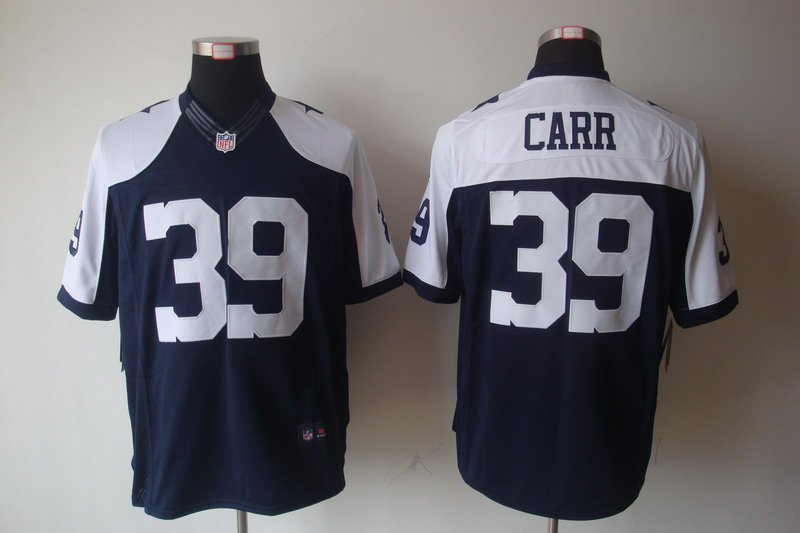 2012 NEW NFL Dallas Cowboys 39 Brandon Carr Blue Thankgivings Jerseys (Limited)