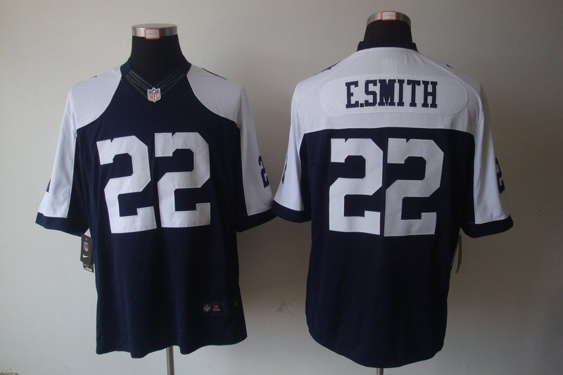 2012 NEW NFL Dallas Cowboys 22 E.smith Blue Thankgivings Jerseys(Limited)