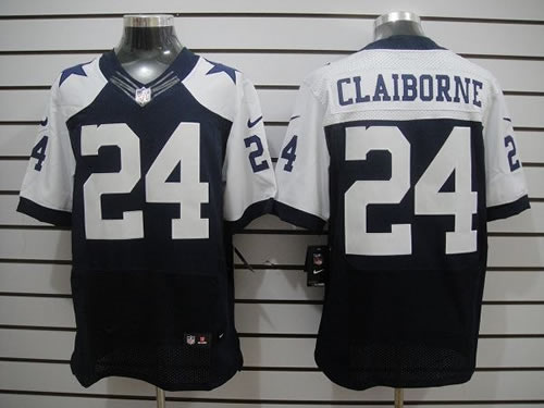 2012 NEW Dallas Cowboys 24 Morris Claiborne Blue Jerseys Thankgivings (Elite)