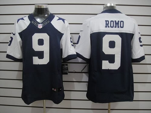 2012 NEW Dallas Cowboys 9 Tony Romo Blue Jerseys Thankgivings (Elite)