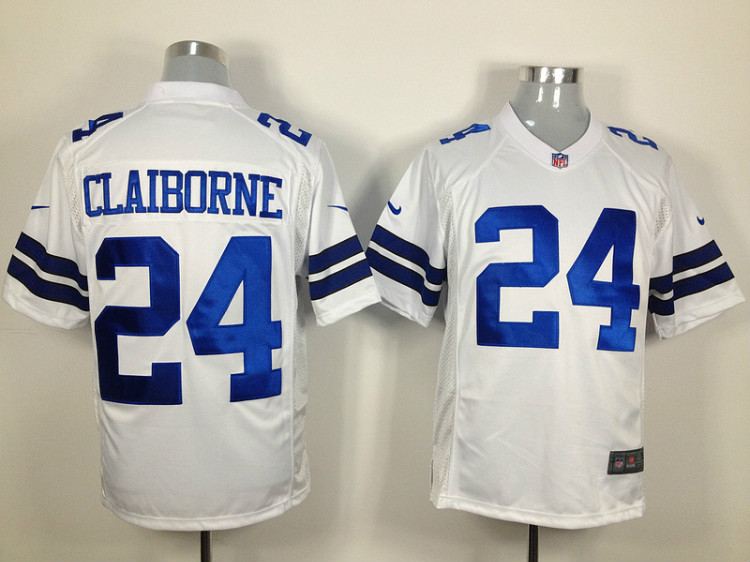 2012 NEW NFL Dallas Cowboys #24 Morris Claiborne White Jerseys (Game)