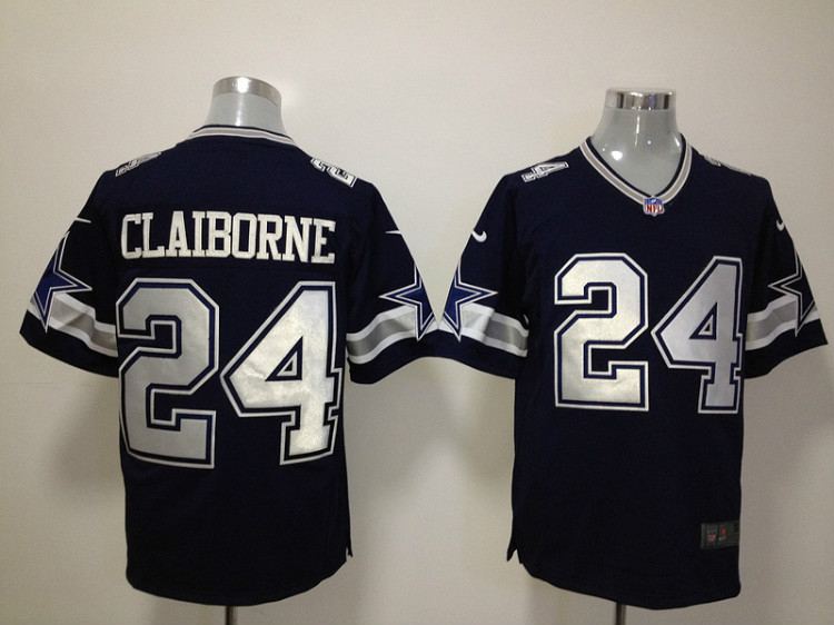 2012 NEW NFL Dallas Cowboys #24 Morris Claiborne Blue Jerseys (Game)