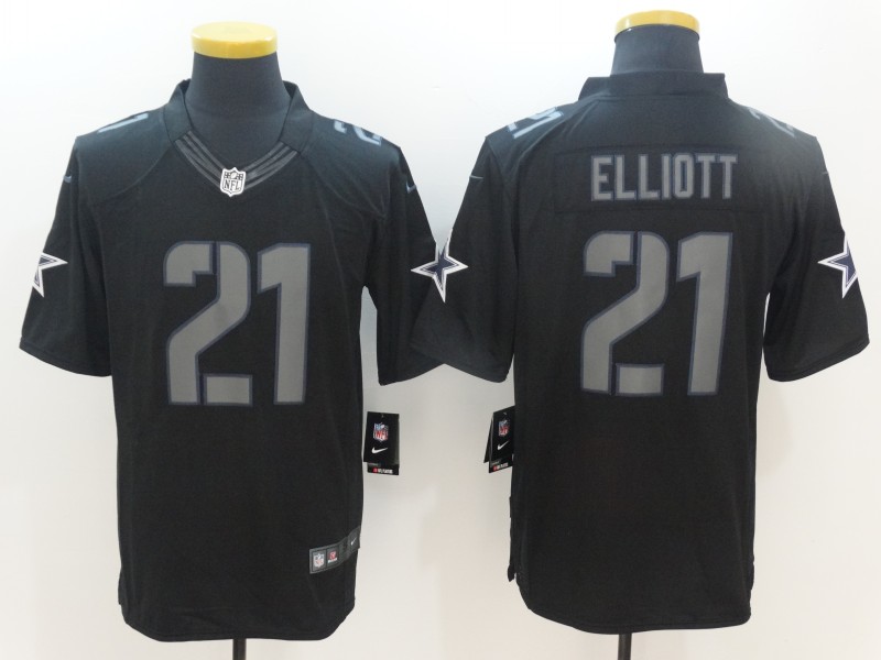 Men's Dallas Cowboys Nike #21 Black Impact Limited Jersey