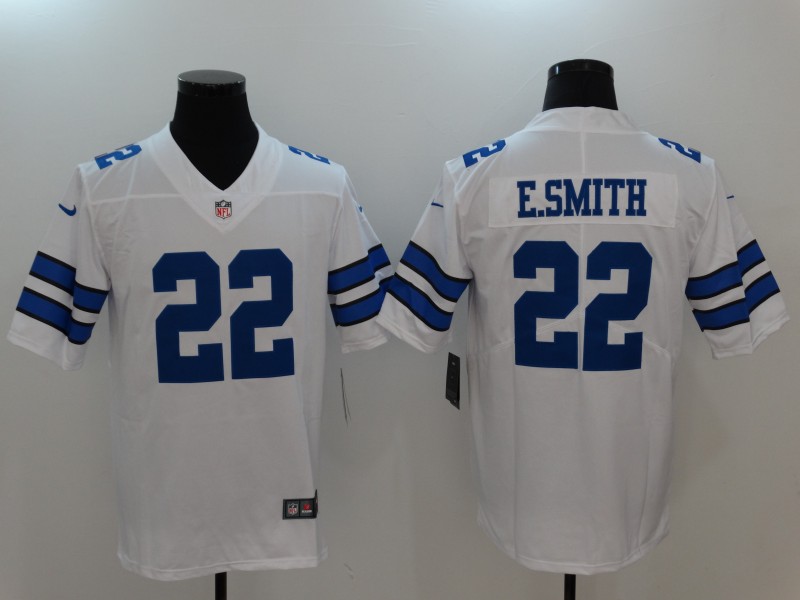 Nike Cowboys 22 Emmitt Smith White Vapor Untouchable Player Limited Jersey