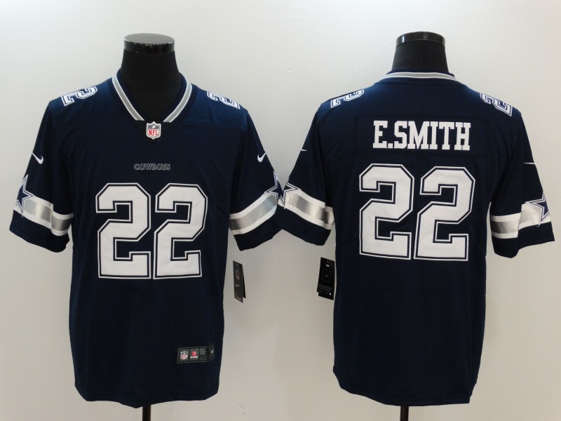 Nike Cowboys 22 Emmitt Smith Navy Vapor Untouchable Player Limited Jersey