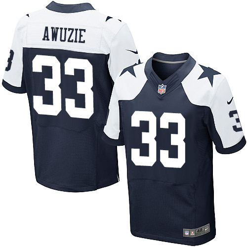 Nike Cowboys #33 Chidobe Awuzie Navy Blue Thanksgiving Men's Stitched NFL Throwback Elite Jersey