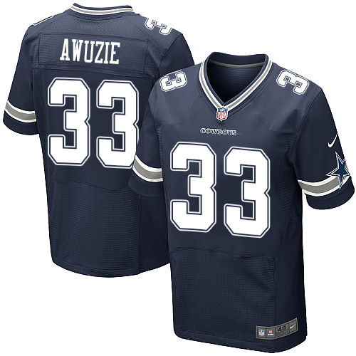 Nike Cowboys #33 Chidobe Awuzie Navy Blue Team Color Men's Stitched NFL Elite Jersey