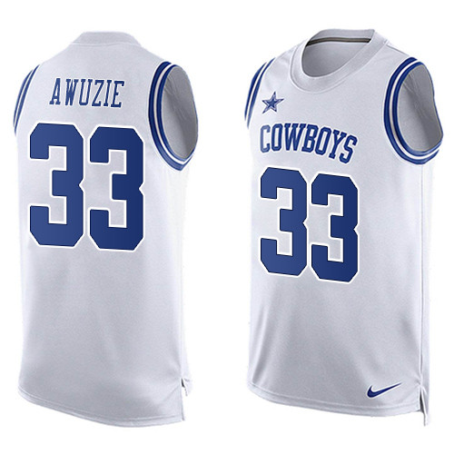 Nike Cowboys #33 Chidobe Awuzie White Men's Stitched NFL Limited Tank Top Jersey