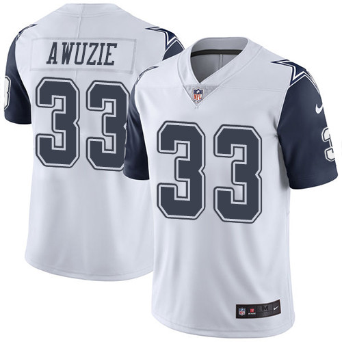 Nike Cowboys #33 Chidobe Awuzie White Men's Stitched NFL Limited Rush Jersey