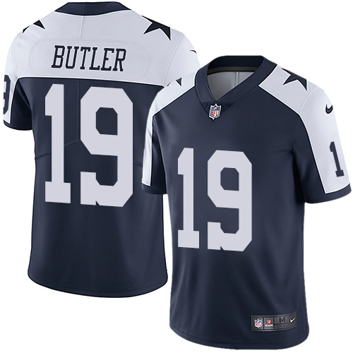 Nike Cowboys #19 Brice Butler Navy Blue Thanksgiving Men's Stitched NFL Vapor Untouchable Limited Throwback Jersey