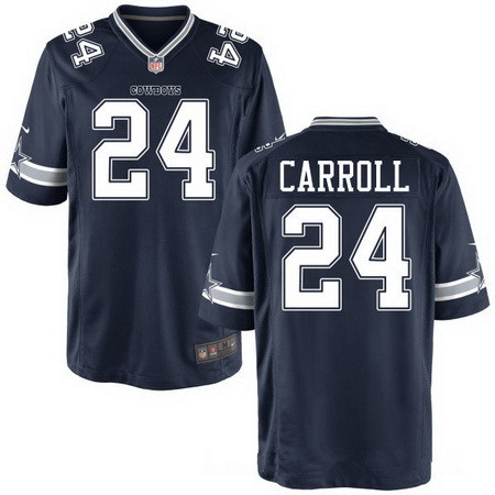 Men's Dallas Cowboys #24 Nolan Carroll Navy Blue Team Color Stitched NFL Nike Elite Jersey