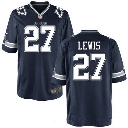 Men's 2017 NFL Draft Dallas Cowboys #27 Jourdan Lewis Navy Blue Team Color Stitched NFL Nike Elite Jersey