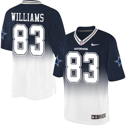 Nike Cowboys #83 Terrance Williams Navy Blue White Men's Stitched NFL Elite Fadeaway Fashion Jersey